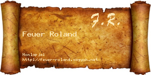 Feuer Roland névjegykártya